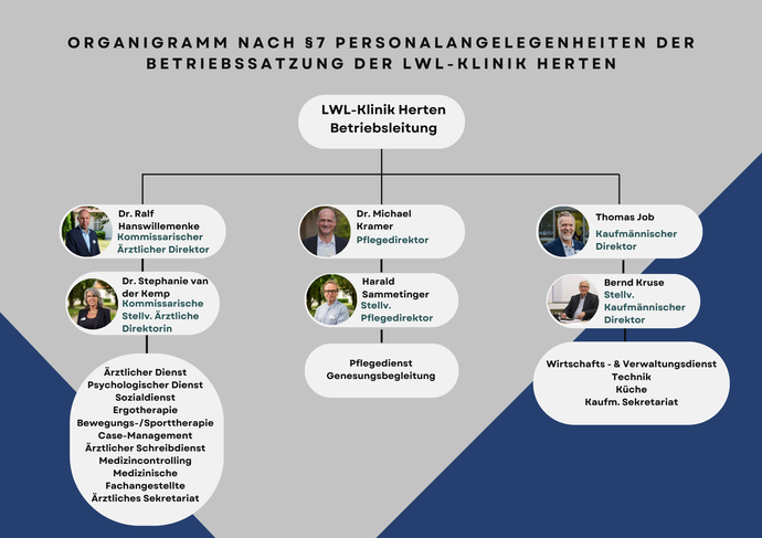 Organigramm der LWL-Klinik Herten