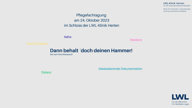 Plakat mit Infos zur Pflegefachtagung 2023