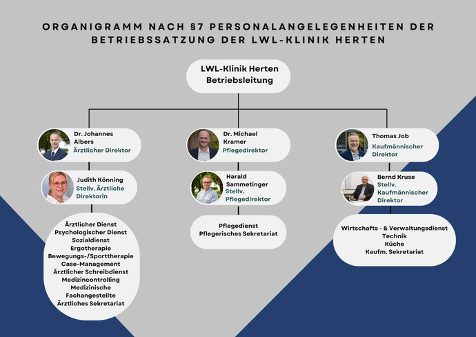 Organigramm der LWL-Klinik Herten